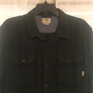 Vtg Vans Green Flannel Large
